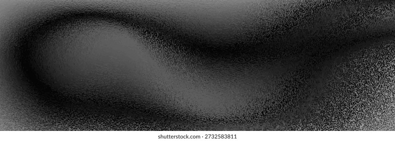 Fundo de gradiente de prata. Papel de folha metálica, efeito de brilho. Padrão cinza de metal cromado. Textura de ruído de gradação. Ilustração abstrata vetorial para web, card, bg, design de certificado