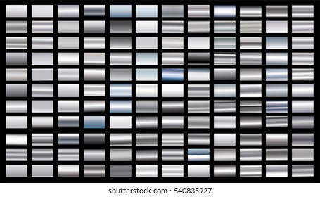 Silver gradient background vector icon texture metallic illustration. Realistic abstract design seamless pattern for frame, ribbon, banner, coin and label. Elegant light and shine template