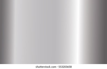 Silver gradient background vector icon texture metallic illustration. Realistic abstract design seamless pattern for frame, ribbon, banner, coin and label. Elegant light and shine template