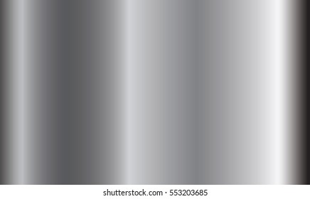 Silver gradient background vector icon texture metallic illustration. Realistic abstract design seamless pattern for frame, ribbon, banner, coin and label. Elegant light and shine template