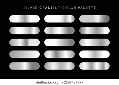 Silver Gradient Color Palette Collection