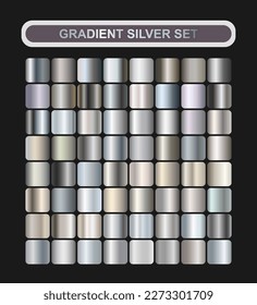 silver gradient set and various color variations 