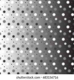 silver gradient shade star pattern background vector illustration image