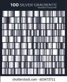 Silver gradient,pattern,template.Set of colors for design,collection of high quality gradients.Metallic texture,shiny background.Pure metal.Suitable for text ,mockup,banner, ribbon or ornament.