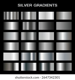Silver Gradients Collection: Versatile Metallic Textures for Modern Design.