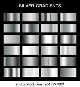 Silver Gradients Collection: Versatile Metallic Textures for Modern Design.