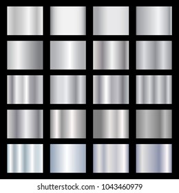 Silver Gradients Metallic Texture Vector Stock Vector (Royalty Free ...