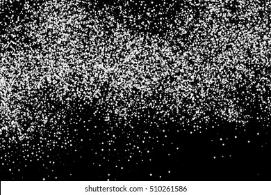 Silver grainy abstract texture. Black and white background. Snowfall effect. Distress overlay textured. Vector illustration,eps 10.
