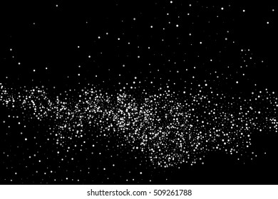 Silver grainy abstract texture. on black background. Snowfall effect. Distress overlay textured. Vector illustration,eps 10.