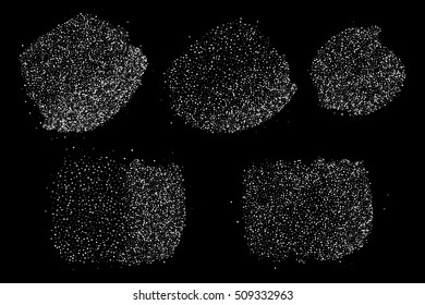 Silver grainy abstract texture. on black background. Snowfall effect. Distress overlay textured. Vector illustration,eps 10.