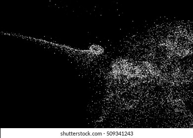 Silver grainy abstract texture. on black background. Snowfall effect. Distress overlay textured. Vector illustration,eps 10.