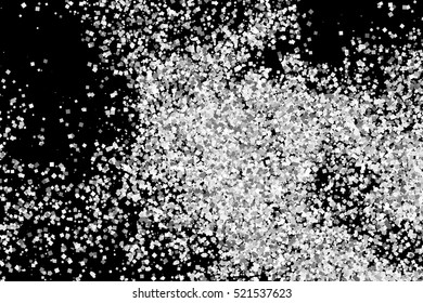 Silver grainy abstract texture.  Snowfall effect. Distress overlay textured. Flat design element. Vector illustration,eps 10.