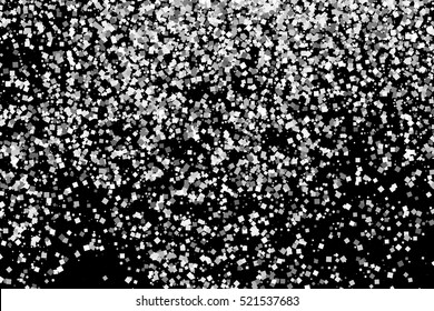 Silver grainy abstract texture.  Snowfall effect. Distress overlay textured. Flat design element. Vector illustration,eps 10.