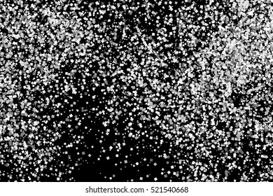 Silver grainy abstract texture. Snowfall effect. Distress overlay textured. Flat design element.  Vector illustration,eps 10.