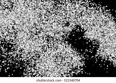 Silver grainy abstract texture. Snowfall effect. Distress overlay textured. Flat design element.  Vector illustration,eps 10.