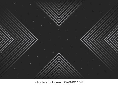 Silver gray abstract background with overlapping layers on dark space and letter X effect. A modern graphic design element for future-style banners, presentations, flyers, cards, or brochure covers