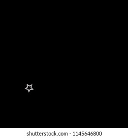 Silver, gray, stars, sprocket, shiny confetti. Scattered little sparkling, flashing glitter elements. Random stellar falling on black background. New Year, Christmas background. Vector illustration.