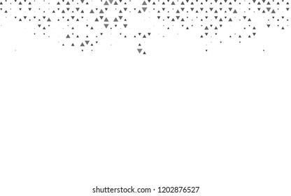 Silver, Gray vector template with crystals, triangles. Glitter abstract illustration with triangular shapes. Template for wallpapers.