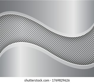 Fondo gris plateado elegante, ilustración vectorial 3D.
