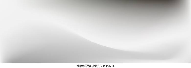Fondo de gradiente suave con ondulación gris plateado. Malla gradiente de agua gris del clima de humo en la nube. Textura borrosa de líquido borrosa de color Monochrom con nubes de luz metálica. Fondo del smog blanco de la curva de flujo del cielo líquido.