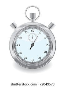 Silver grey stopwatch