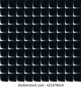 Silver grid with shining spots - seamless background