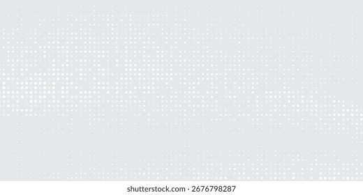 Textura de gradiente de meio-tom pontilhado grunge prateado. Ponto de polca sumido simples