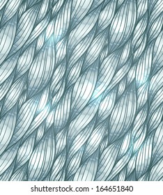 Silver hair waves vector seamless pattern
