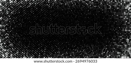 Silver halftone background, abstract glittering dots backdrop, disco texture design, shiny confetti banner.