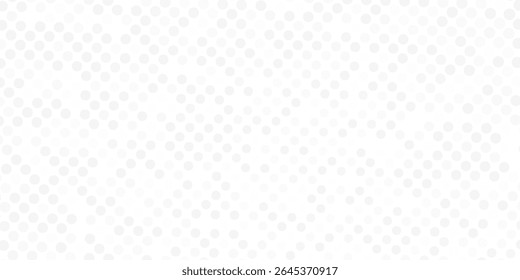 Silver halftone gradient texture. Vanishing polka dot background. Repeating dots gradation pattern abstract simple art modern