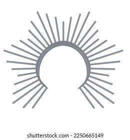 Silver head band mask. vector illustration