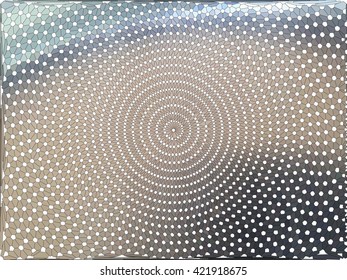 Silver hexagon circle abstract background