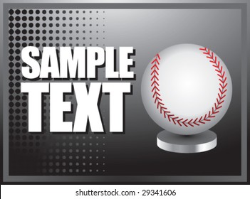silver horizontal baseball display