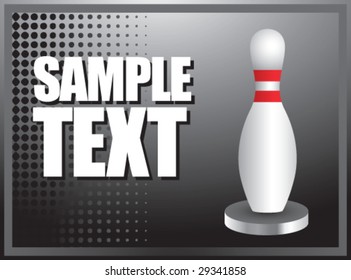 silver horizontal bowling pin display