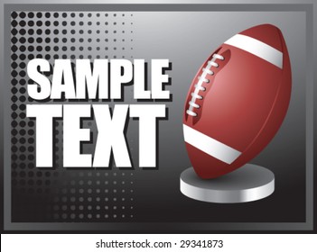 silver horizontal football display