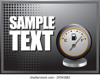 silver horizontal gas gauge display