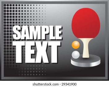 silver horizontal ping pong paddle display