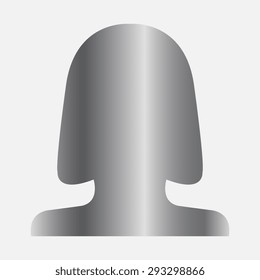 Silver human profile picture