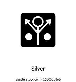 Silver icon vector isolated on white background, logo concept of Silver sign on transparent background, filled black symbol