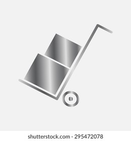 Silver  Icons set shipping and delivery 