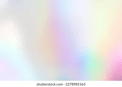 Iridescente plateado, fondo de arcoiris unicornio pastel, textura de lámina holográfica, ilustración vectorial.