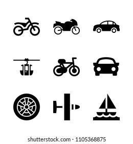 silver, iron, paraglide and rim icons in Sport vector set. Graphics for web and design