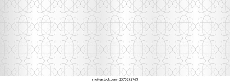 Silver Islamic background with Mandala ornament. Template design for banners, posters, greeting cards for Islamic holidays, Eid al-Fitr, Ramadan, Eid al-Adha.
