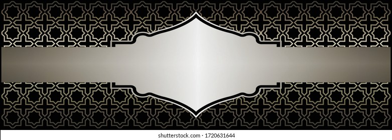 Silver Islamic oriental pattern, Abstract vector ornament. Vector muslim background. east culture, indian heritage, arabesque, persian motif, Can be used for wallpaper, banner, web design, wedding car