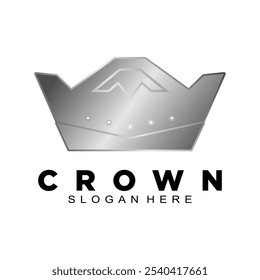 Silver king crown illustration design vector