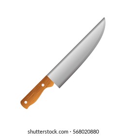 Silver knife cook icon image, vector illustration