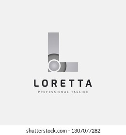 Silver L Letter Logo Design