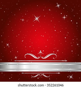 silver label christmas card background vector 