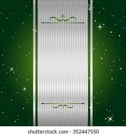 silver label christmas card background vector 