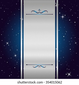 silver label christmas card background vector 